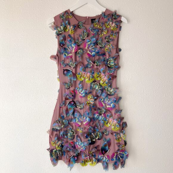 Cynthia Rowley Butterfly Appliqué Mini dress Size 4 - Picture 5 of 11